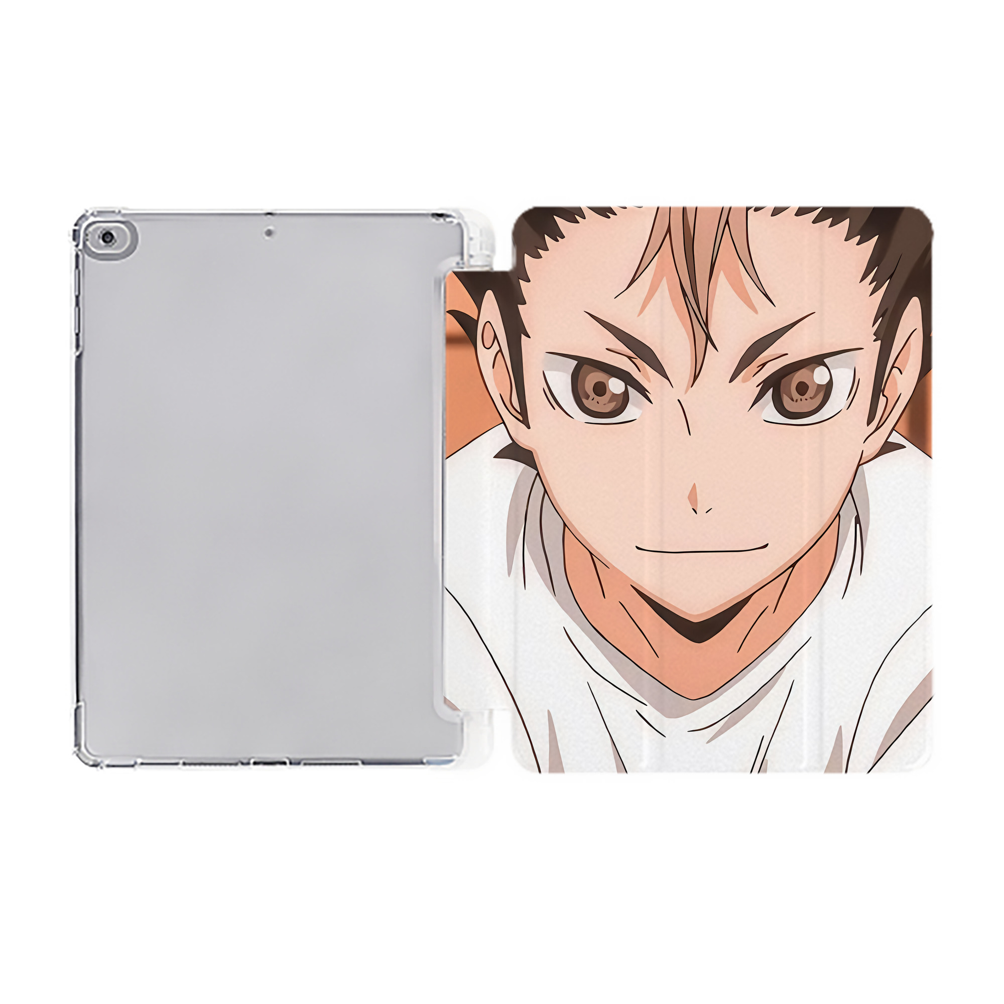 （画像用） ハイキュー!! Haikyu!! IPad ケース ペン収納付き 三つ折りスタンド PUレザー×シリコン 対応機種9.5/10.5/10.9インチ